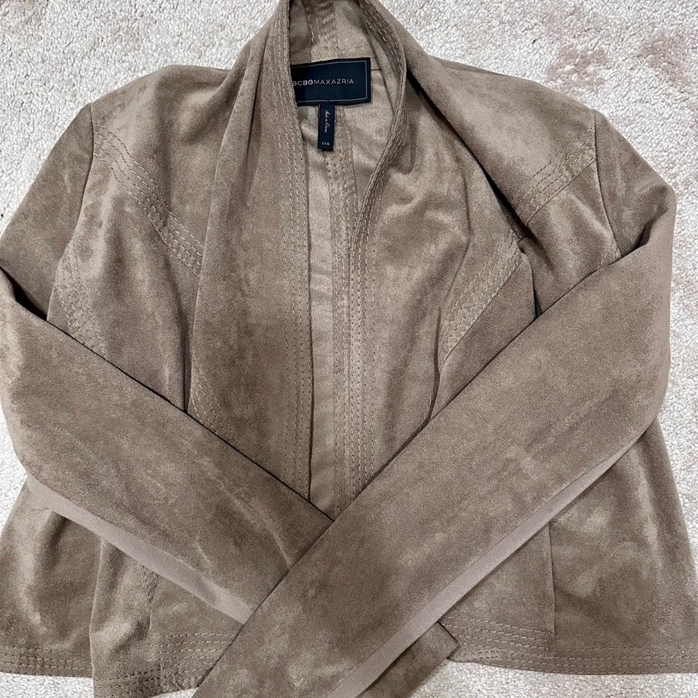 BCBGMaxAzria Women's Faux Suede Mocha jacket
